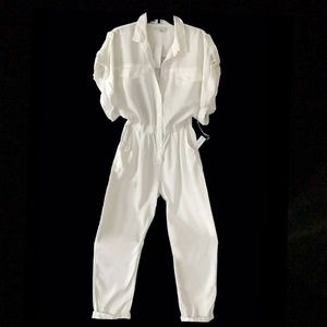 Young fabulous & broke white pants jumpsuit. New with tags!!!